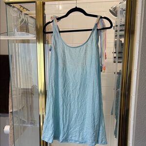 Pitusa Light Blue Swim Coverup with Multicolor Straps